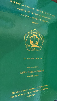 Image of EFEKTIVITAS ROM PASIF TERHADAP KEKUATAN OTOT PASIEN YANG MENGALAMI HEMILILEGIA DI GINOWAN MEMORIAL HOSPITAL JEPANG